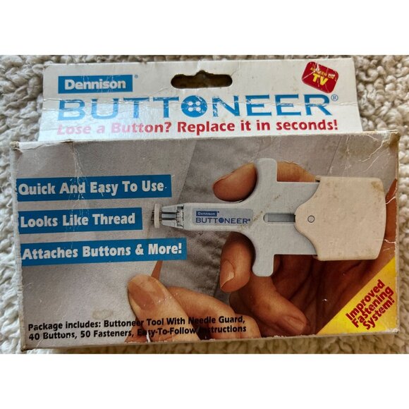 Dennison Button Fastening Tool - Picture 1 of 3